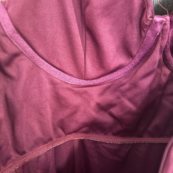 Lulus Unforgettable Poise Plum Purple Tulle Bustier Tiered Maxi Dress Size M - Picture 6 of 11